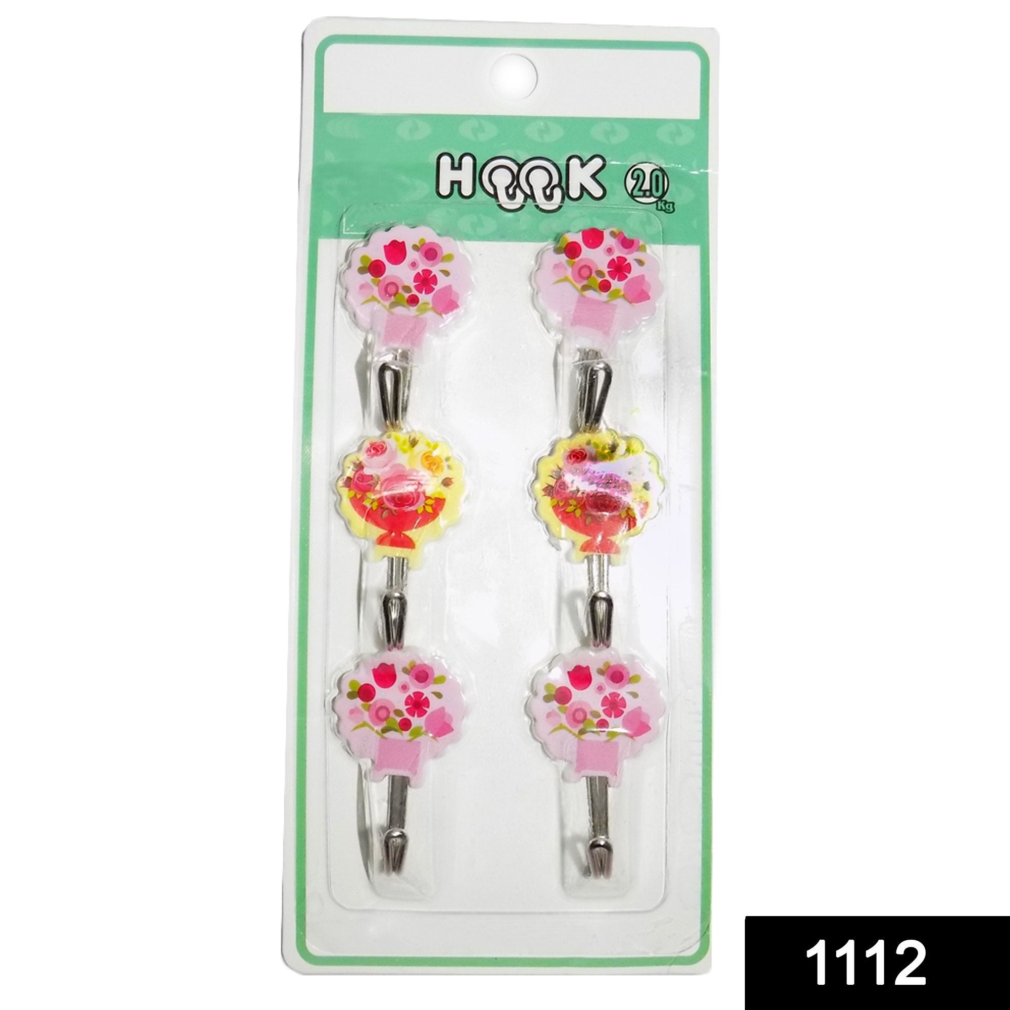 1112 Multipurpose Self Adhesive Plastic Wall Hooks - 6 pcs - SkyShopy 1112 Multipurpose Self Adhesive Plastic Wall Hooks - 6 pcs - SkyShopy